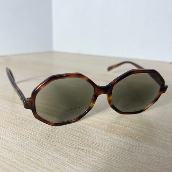 Bausch & Lomb Britt Hexagon Sunglasses FRAMES ONLY Tortoise Shell WIDE ARMS BAUSCH & LOMB BRITT SUNGLASSES BROWN TORTOISE SHELL  main image 2